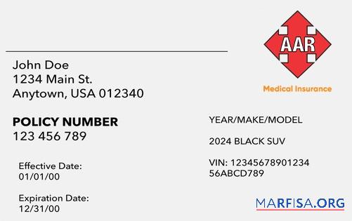 Downloadable Uganda health insurance card template